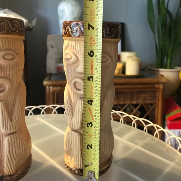 Two Vintage Tiki Mug Made in Japan, Park Marshall PMP unlabeled Tumblers - Picture 4 of 11